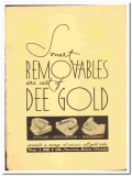 Thomas J Dee Company 1938 vintage dental ad gold removables precious Thomas J Dee Company 1938 vintage dental ad gold removables precious