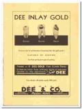 Thomas J Dee Company 1938 vintage dental ad inlay gold casting Thomas J Dee Company 1938 vintage dental ad inlay gold casting
