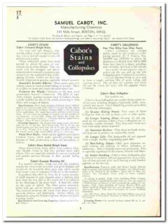Samuel Cabot Inc 1942 vintage paint catalog stains collopakes Samuel Cabot Inc 1942 vintage paint catalog stains collopakes