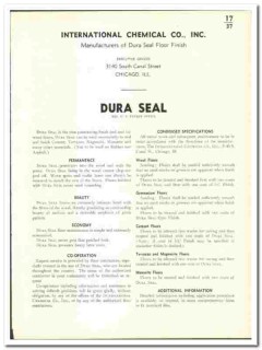 International Chemical Company 1942 vintage paint catalog Dura Seal International Chemical Company 1942 vintage paint catalog Dura Seal
