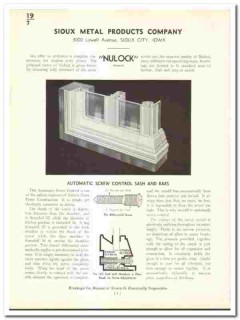Sioux Metal Products Company 1942 vintage store front catalog Nulock