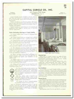 Capital Cubicle Company 1942 vintage wall catalog hospital partitions