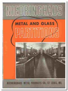 Niedringhaus Metal Products Company 1942 vintage wall catalog glass