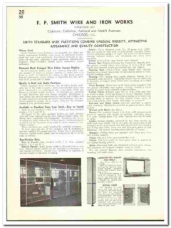 F P Smith Wire Iron Works 1942 vintage wall catalog partitions F P Smith Wire Iron Works 1942 vintage wall catalog partitions