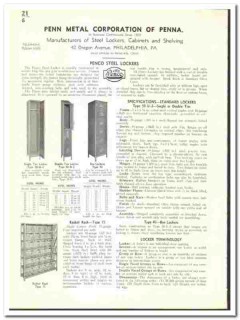 Penn Metal Corp 1942 vintage locker catalog Penco steel cabinets Penn Metal Corp 1942 vintage locker catalog Penco steel cabinets