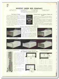 Murphy Door Bed Company 1942 vintage furniture catalog In-A-Dor