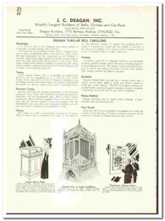 J C Deagan Inc 1942 vintage metal catalog tubular bell carillons