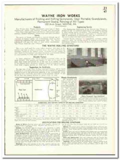 Wayne Iron Works 1942 vintage recreation catalog Rolling Gymstand Wayne Iron Works 1942 vintage recreation catalog Rolling Gymstand