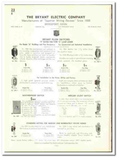 Bryant Electric Company 1942 vintage catalog wiring devices