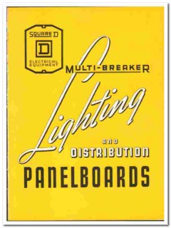 Square D Company 1942 vintage electrical catalog Panelboards lighting