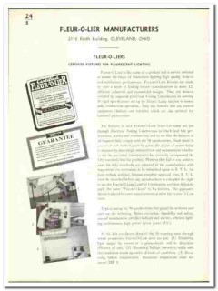 Fleur-O-Lier Manufacturers 1942 vintage electrical catalog fluorescent