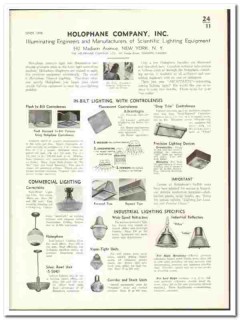 Holophane Company 1942 vintage electrical catalog lighting equipment