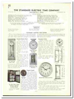 Standard Electric Time Company 1942 vintage catalog fire hospital