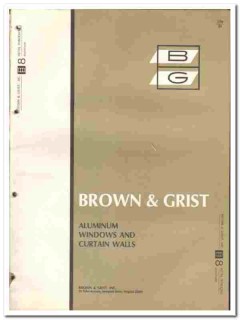Brown Grist Inc 1970 vintage window catalog projected curtain walls Brown Grist Inc 1970 vintage window catalog projected curtain walls
