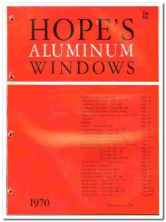 Hopes Windows Inc 1970 vintage catalog aluminum projected reversible Hopes Windows Inc 1970 vintage catalog aluminum projected reversible