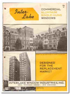 Inter-Lake Window Industries Inc 1970 vintage catalog single-hung