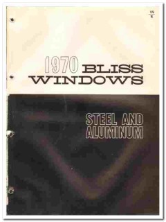 Bliss Steel Products Corp 1970 vintage window catalog aluminum