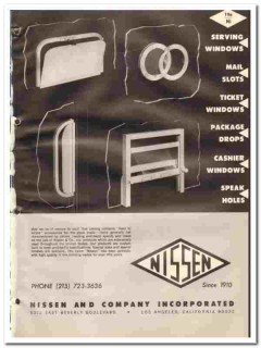 Nissen Company 1970 vintage window catalog metal serving mail slots Nissen Company 1970 vintage window catalog metal serving mail slots