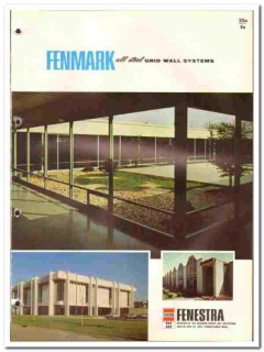 Marmon Group Inc 1970 vintage wall catalog Fenestra Fenmark grid steel