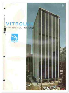 Libbey-Owens-Ford Company 1970 vintage glass catalog Vitrolux Spandrel Libbey-Owens-Ford Company 1970 vintage glass catalog Vitrolux Spandrel