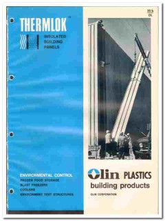Olin Corp 1970 vintage wall catalog Thermlok insulated building panels