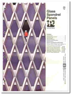 PPG Industries 1970 vintage wall catalog Glass Spandrel Panels