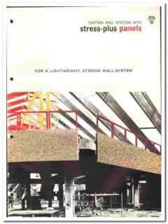 Stress-Plus Inc 1970 vintage wall catalog curtain asbestos panels