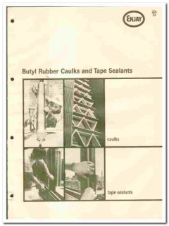 Enjay Chemical Company 1970 vintage paint catalog Butyl Rubber Caulks Enjay Chemical Company 1970 vintage paint catalog Butyl Rubber Caulks