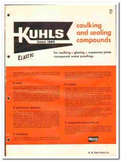 H B Fred Kuhls Company 1970 vintage paint catalog caulking sealing H B Fred Kuhls Company 1970 vintage paint catalog caulking sealing
