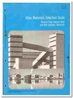 Atlas Asbestos Company 1977 vintage wall catalog mineral fiber cement