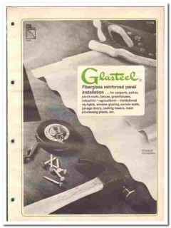 Glasteel Inc 1977 vintage wall catalog Fiberglass Reinforced Panel