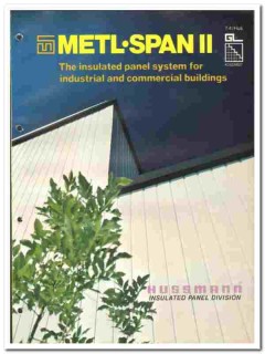Hussmann Refrigeration Inc 1977 vintage wall catalog Metl-Span II