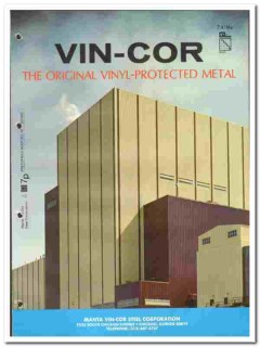 Manta Vin-Cor Steel Corp 1977 vintage wall catalog vinyl protected