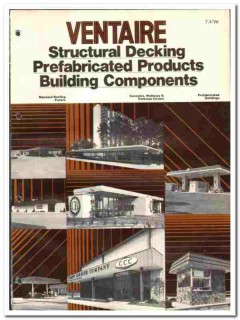Ventaire Corp 1977 vintage wall catalog structural decking Mansard