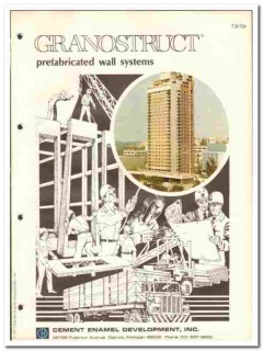 Cement Enamel Development Inc 1977 vintage wall catalog Granostruct
