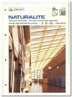 Naturalite Inc 1977 vintage roofing catalog skylights walkway systems Naturalite Inc 1977 vintage roofing catalog skylights walkway systems