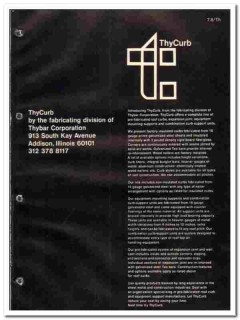 Thybar Corp 1977 vintage roofing catalog curb expansion joint Thycurb Thybar Corp 1977 vintage roofing catalog curb expansion joint Thycurb