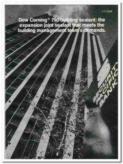 Dow Corning Corp 1977 vintage paint catalog Building Sealant joint Dow Corning Corp 1977 vintage paint catalog Building Sealant joint