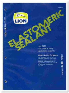 Lion Oil Company 1977 vintage paint catalog Elastomeric Sealant Lion Oil Company 1977 vintage paint catalog Elastomeric Sealant