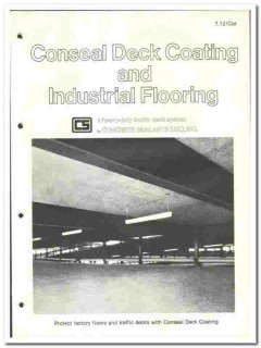 Concrete Sealants Inc 1977 vintage paint catalog Conseal Deck Coating Concrete Sealants Inc 1977 vintage paint catalog Conseal Deck Coating