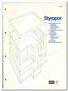 BASF Wyandotte Corp 1977 vintage insulation catalog wall roof Styropor BASF Wyandotte Corp 1977 vintage insulation catalog wall roof Styropor