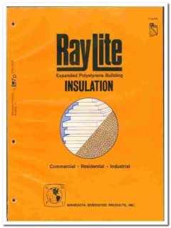 Minnesota Diversified Products 1977 vintage insulation catalog Raylite
