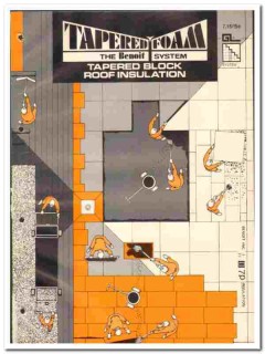 Benoit Inc 1977 vintage insulation catalog Tapered-Foam block roof