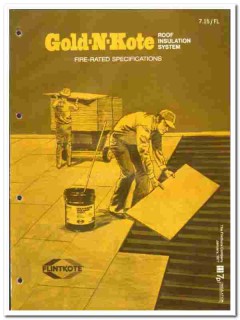 Flintkote Company 1977 vintage insulation catalog roof Gold-N-Kote Flintkote Company 1977 vintage insulation catalog roof Gold-N-Kote