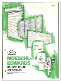 Moeschl-Edwards Company 1977 vintage door catalog MECCO rolling grille Moeschl-Edwards Company 1977 vintage door catalog MECCO rolling grille