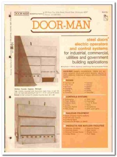 Door-Man Mfg Company 1977 vintage door catalog industrial folding Door-Man Mfg Company 1977 vintage door catalog industrial folding