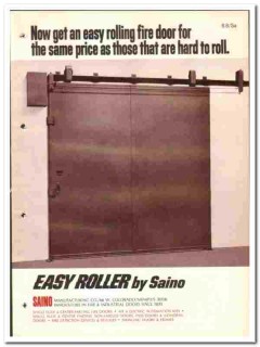 F L Saino Mfg Company 1977 vintage door catalog fire industrial roller F L Saino Mfg Company 1977 vintage door catalog fire industrial roller