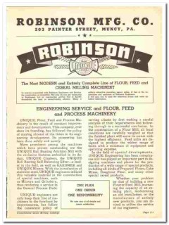 Robinson Mfg Company 1941 vintage grain milling catalog flour feed