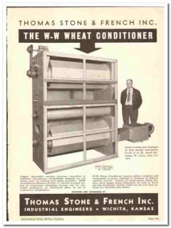 Thomas Stone French Inc 1941 vintage grain milling catalog conditioner