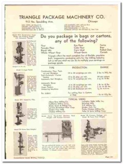 Triangle Package Machinery Company 1941 vintage grain milling catalog